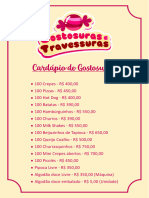 Cardápio Gostosuras e Travessuras - Atualizado