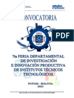 CONVOCATORIA 7ma FERIA DEPARTAMENTAL GESTION-2023