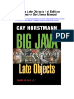 Big Java Late Objects 1st Edition Horstmann Solutions Manual