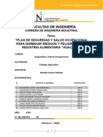 "Plan de Seguridad y Salud Ocupacional para Disminuir Riesgos y Peligros en La Industria Alimentaria "Huacariz"