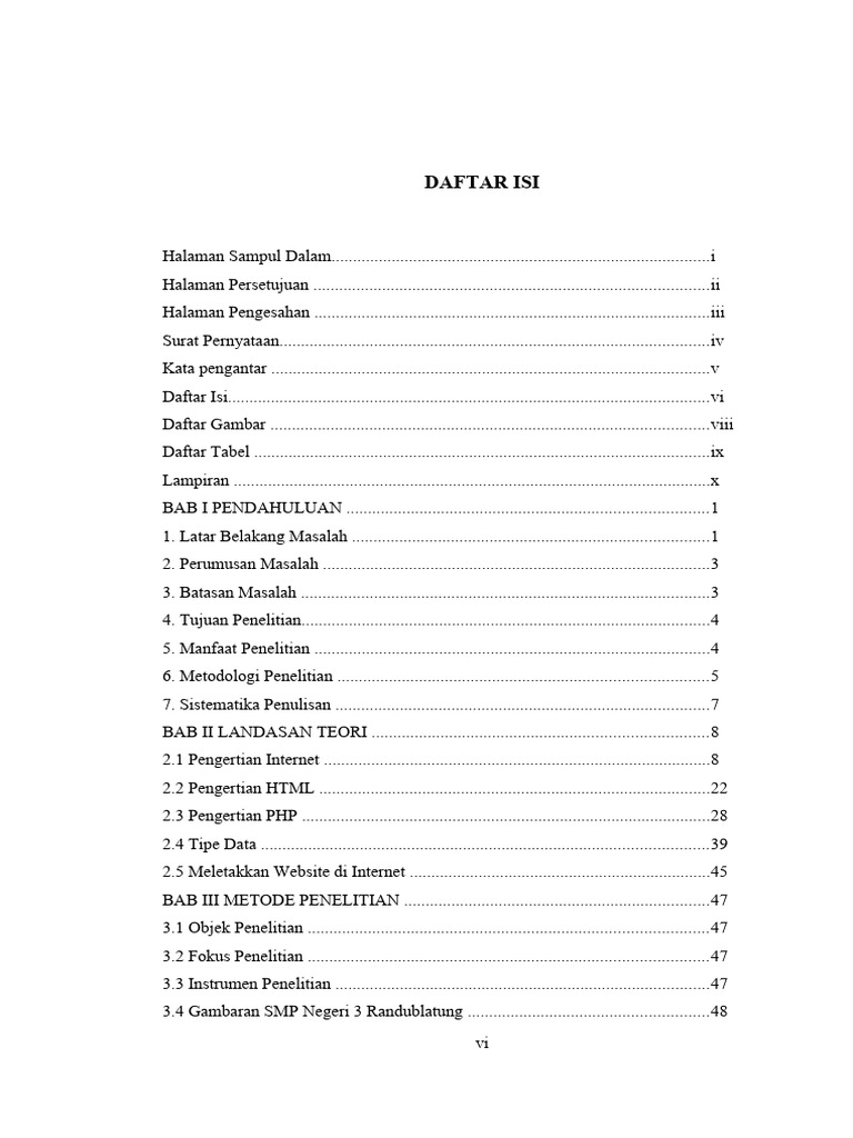 Daftar Isi | PDF