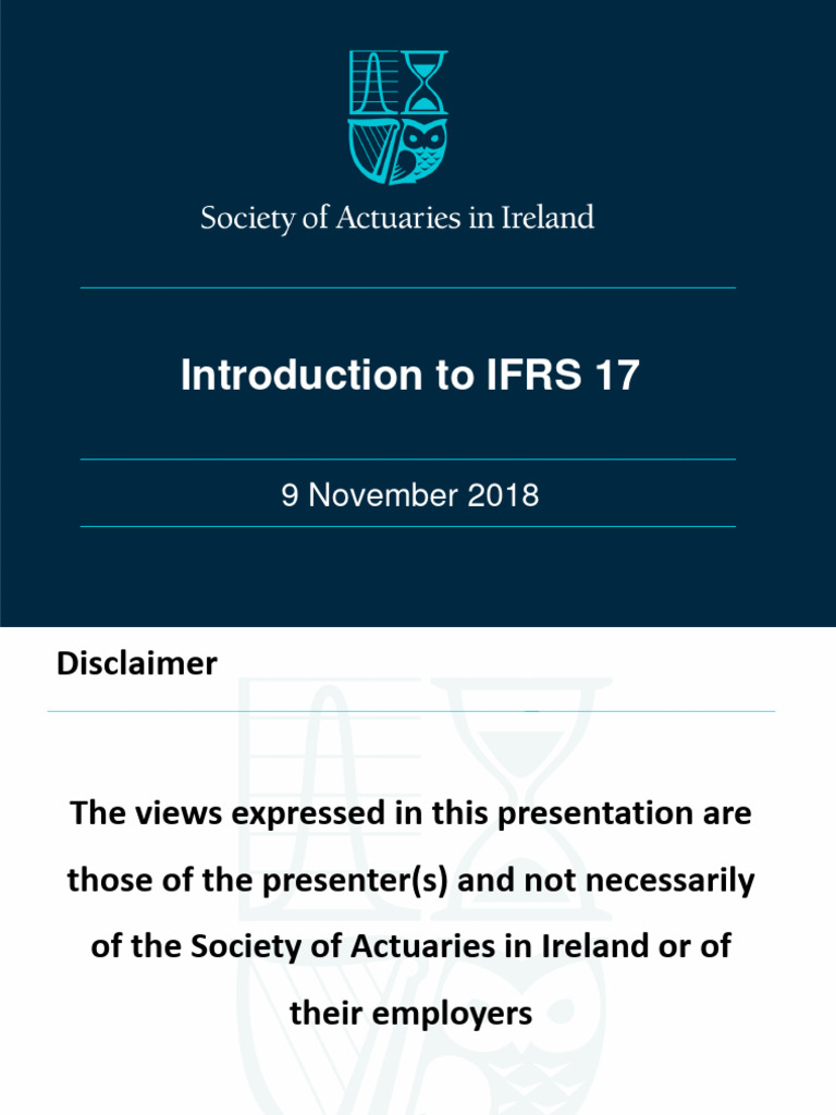 Introduction To IFRS17 | PDF | Insurance | International Financial
