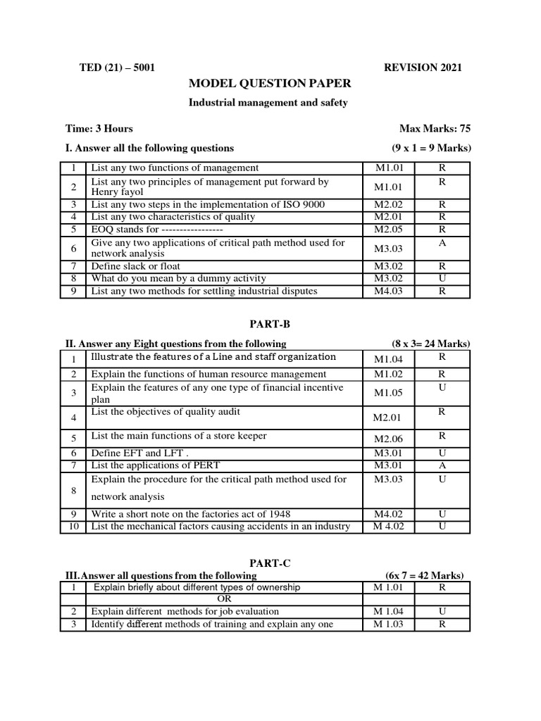 Model Question Paper | PDF | Analysis | Applied Mathematics