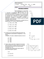 4 Bimestre - Atividade de Gases Ideais