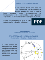 4.1 - Transformacion de Coordenadas - Hz-Horarias-Ecuatoriales