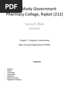 Chapter 1 Basics of Computer Application