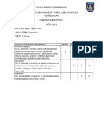 CALENDARIZACIÓN Mate - 2