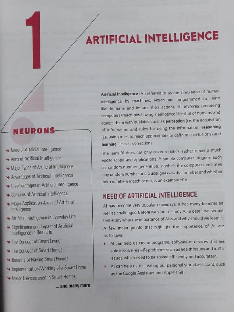 AI Class IX | PDF