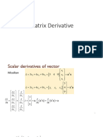 Pertemuan 11 (2) - Matrix Derivative