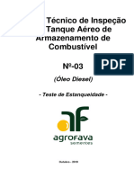 Laudo Técnico de Inspeção de Tanque Aéreo de Armazenamento de Combustíve...