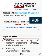 Topic 2 Designing Business Operations