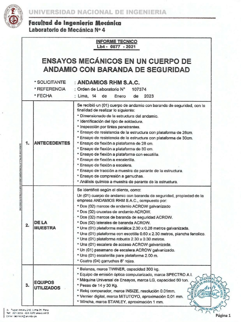 In0577 Andamios Rhm Andamio Pdf