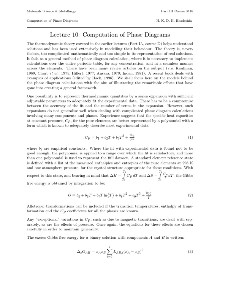 Phase Diagram Computation Methods | PDF | Phase (Matter) | Phase Diagram