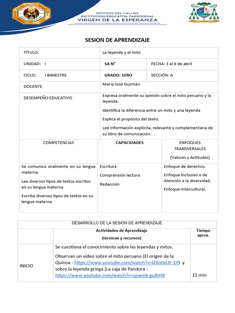 Clases de Primero de Secundaria | PDF | Aprendizaje | Comprensión lectora