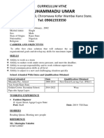 Muhammadu Umar CV