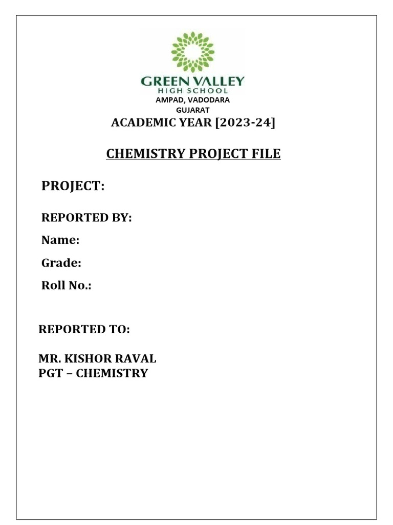 Project File Cover Page | PDF