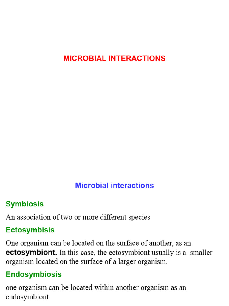 Microbial Interactions 6 | PDF | Symbiosis | Bacteria