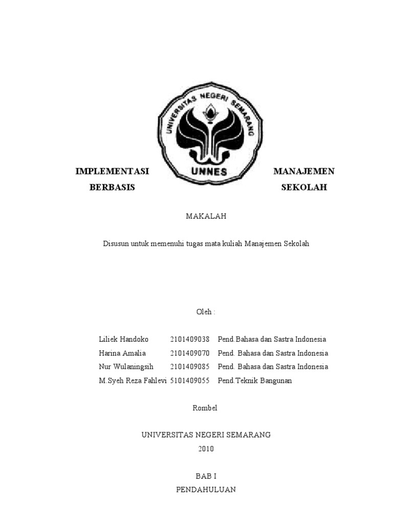 Implementasi Manajemen Berbasis Sekolah | PDF