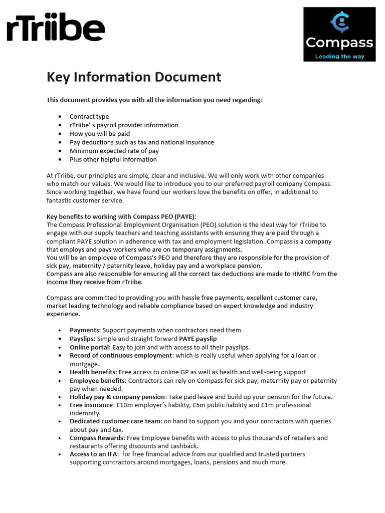 Compass Payrollinfoforcandidates | PDF | Payroll Tax | Employment