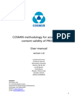 COSMIN Methodology For Content Validity User Manual v1