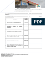 Cargo de Entrega de Documentos de Inicio Del Año Escolar 2023.