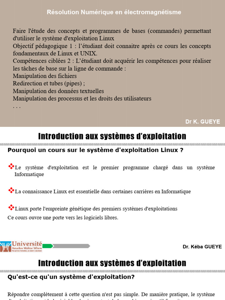 Introduction à Linux et UNIX | PDF | Système d'exploitation ...