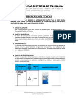 Especificaciones Tecnicas Adquisicion de Insumos Quimicos