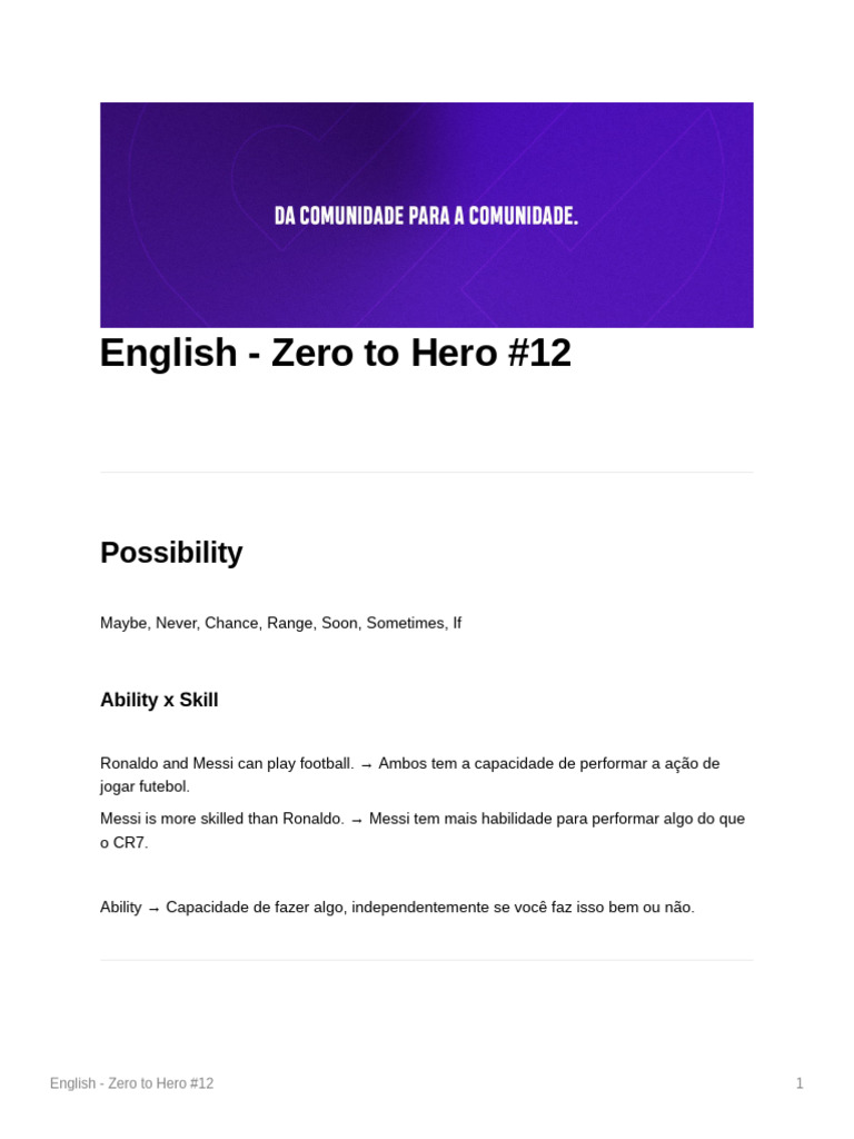 English Skills: Zero to Hero Guide | PDF