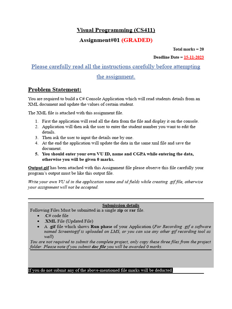Assignment cs411 2023 | PDF | Business