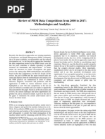 Review of PHM Data Competitions From 2008 To 2017 Methodologies and Analytics