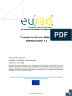 EURAD Domain Insight 1.1.2 - Timetable For Decision Making