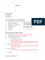Practical Training Report Structure