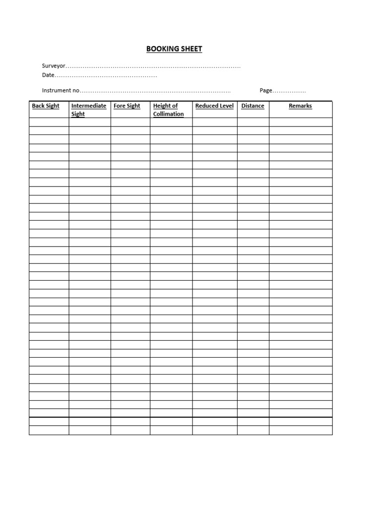 Leveling Field Note PDF