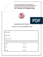 Computer Science & Engineering: Laboratory Note Book