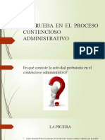 La Prueba en El Proceso Contencioso Administrativo