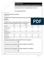 Student Satisfaction Questionnaire