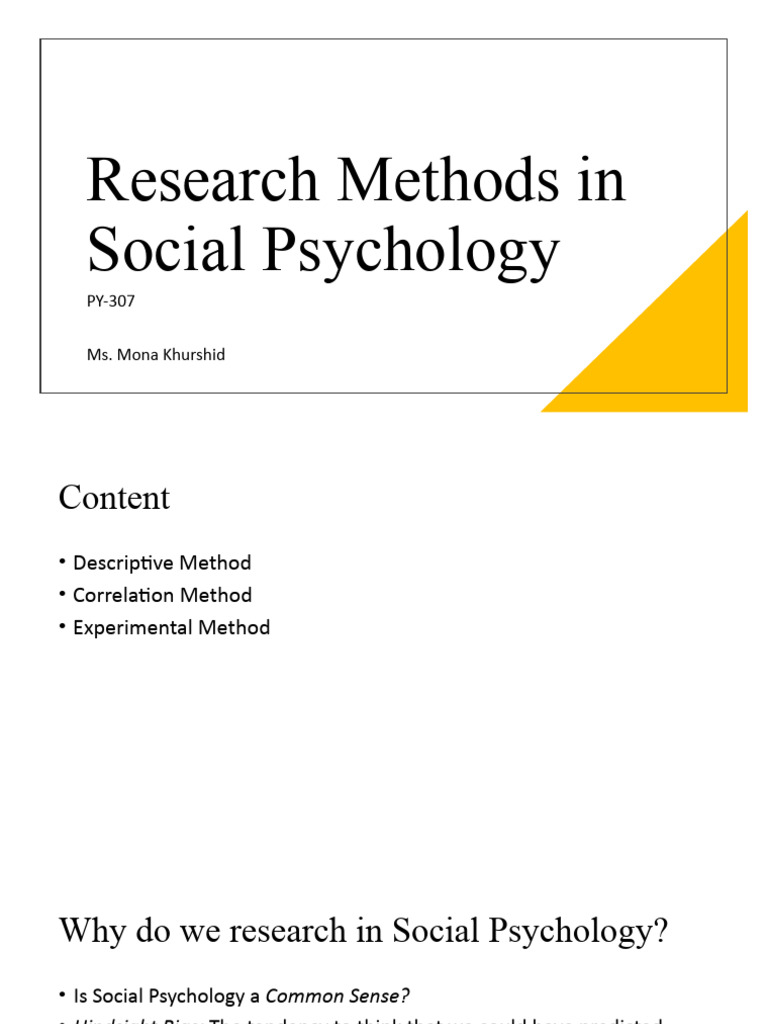 Research Methods in Social Psychology | PDF | Experiment | Scientific ...