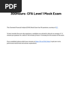 Free CFA Level 1 Mock Exam 300hrs