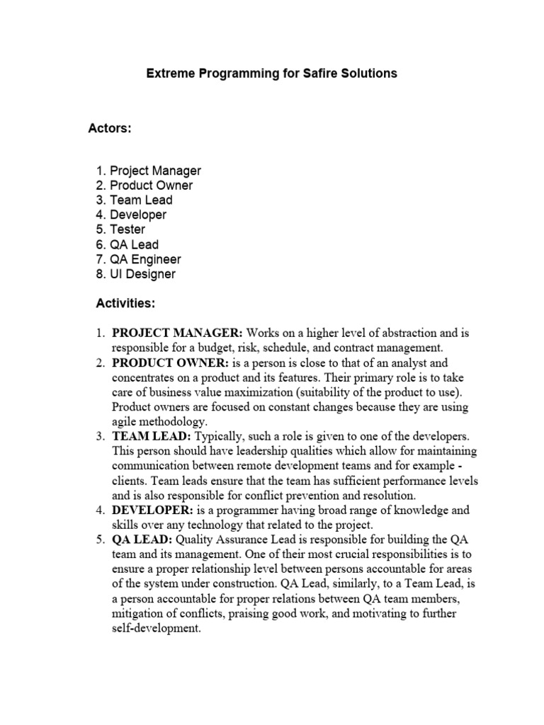 Extreme Programming | PDF | Quality Assurance | Software Development