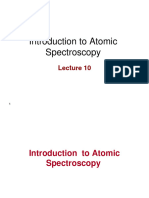 Introduction To Atomic Spectros