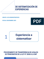 Sistematización de Experiencias - Onp-2023