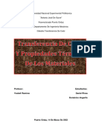 Informe - Transferencia de Calor y Propiedades Térmicas de Los Materiales