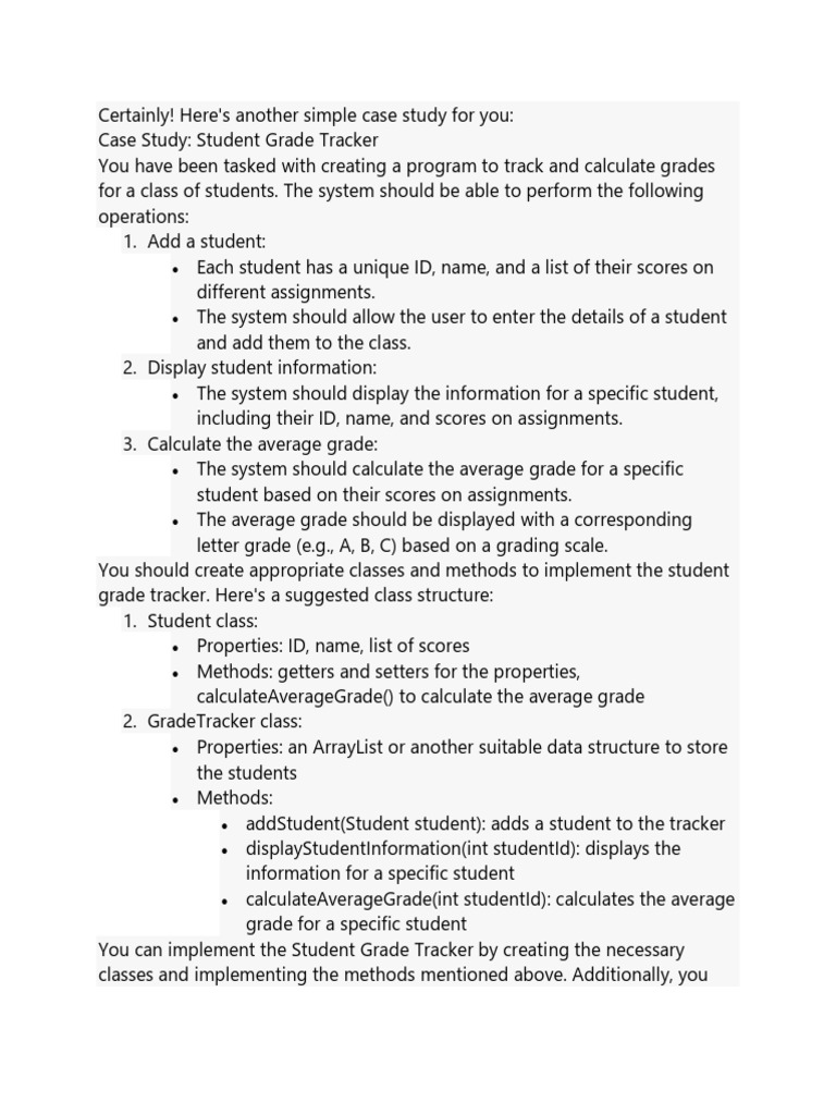 Java Case Study 2 PDF