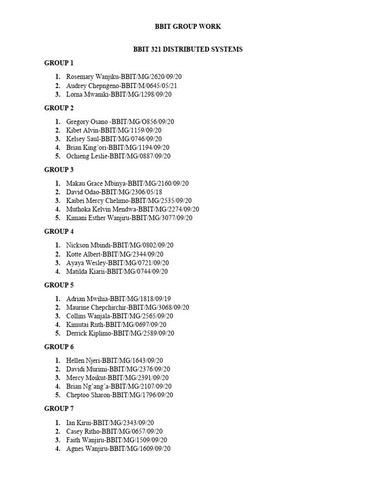 Final Bbit 321 Group List | PDF | Rates | Classical Mechanics