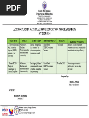 New Ndep Action Plan 2023 2024