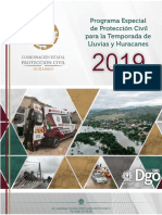 Programa Especial-De Proteccion Civil para-la-Temporada-de-Lluvias-y-Huracanes-2019 Estado DGO