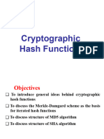 Cryptographic Hash Functions