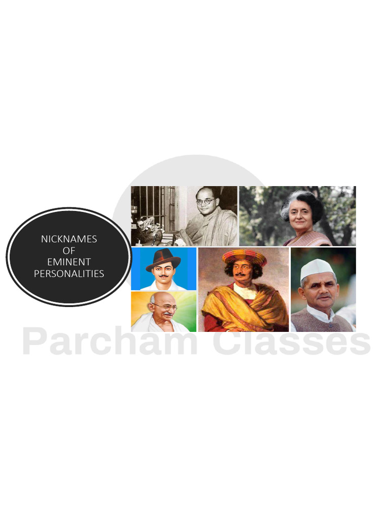 Photo inspiration: Picture Idea: Nicknames Of Eminent Personalities Pdf Indian Nationalism