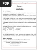 Introduction To Computer and Its Application: Data Processing