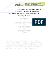 Análise Conjunta Da Curva Abc E Do Fator Criticidade em Uma Farmácia de Manipulação de Guaçuí - Es